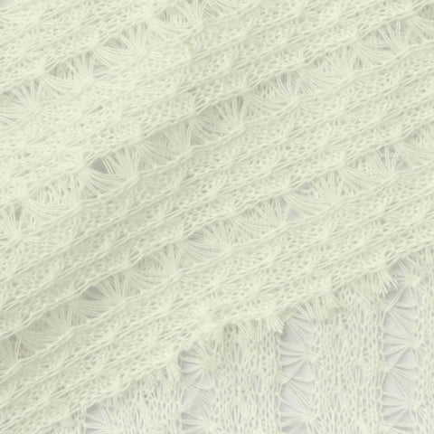 Off-White Openwork Rib Knit, Polyester