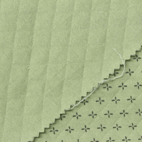 Jacquard Cotton Polyester Milk Silk Knit Fabric, 240 gsm, 165 cm — Green