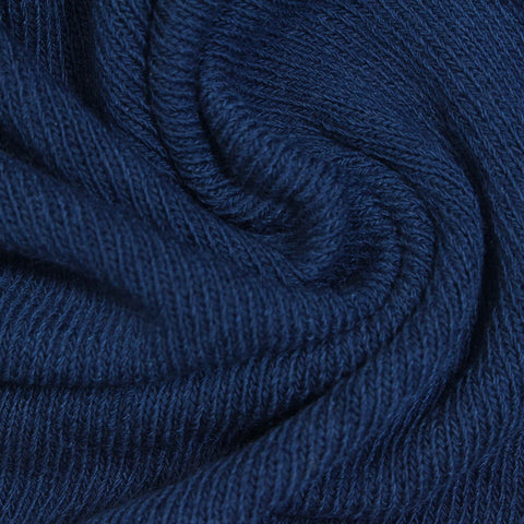 Cotton Polyester French Terry Fabric, 230 gsm, 158 cm — Navy