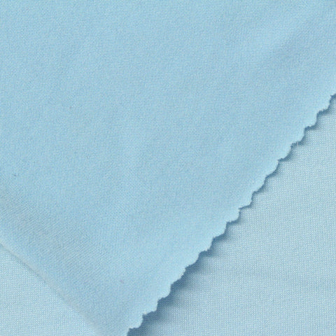 Brushed Polyester Stretch Milk Silk Knit Fabric, 180 gsm, 170 cm — Blue