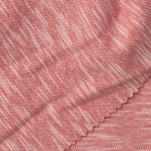 Red Marl Piqué Knit, Cotton-Poly