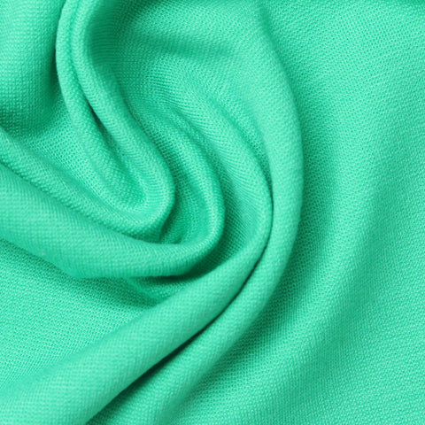 Viscose Nylon Stretch Ponte Knit Fabric, 335 gsm, 149 cm — Green