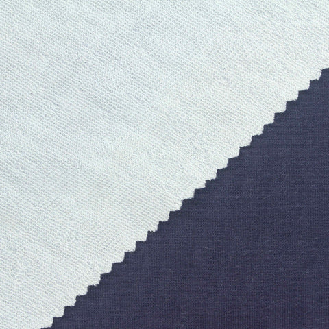 Printed French Terry Fabric, 240 gsm, 160 cm — Navy