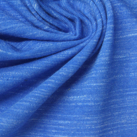 Cotton Polyester Jersey Knit Fabric, 165 gsm, 173 cm — Blue