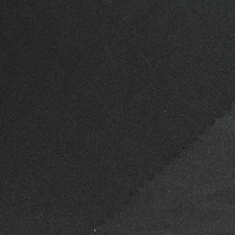 Polyester Stretch Milk Silk Knit Fabric, 230 gsm, 165 cm — Black
