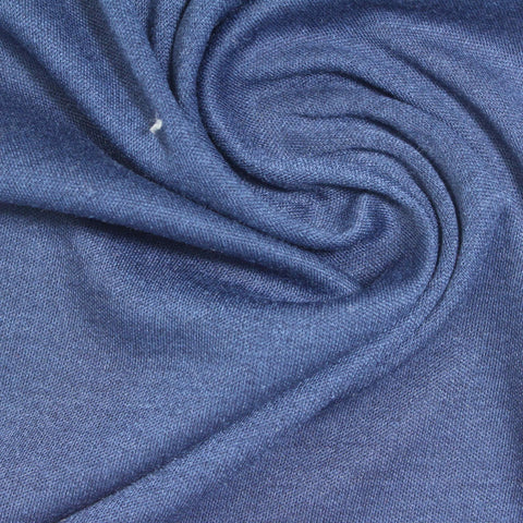 Heather Blue Marl Interlock Knit, Poly-Viscose