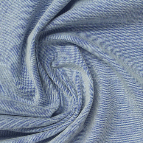 Blue Marl Knit, Cotton-Poly, 200 gsm