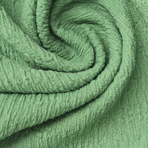 Polyester Stretch Crepe Fabric, 220 gsm, 145 cm — Green