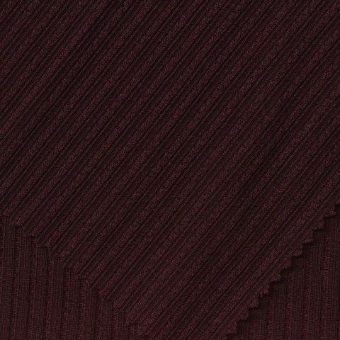 Polyester Stretch Rib Knit Fabric, 207 gsm, 160 cm — Brown