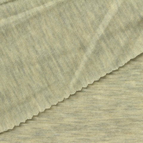 Light Green Heather Jersey Knit, Tencel Lyocell-Wool, 140 gsm
