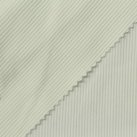 Polyester Stretch Rib Knit Fabric, 260 gsm, 150 cm — White, ref EF-265850
