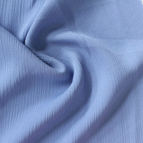100% Polyester Linen-Look Fabric, 123 gsm, 145 cm — Blue