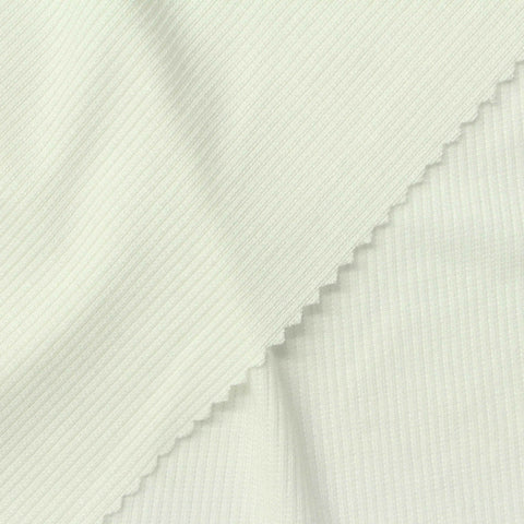 White Rib Knit, Viscose