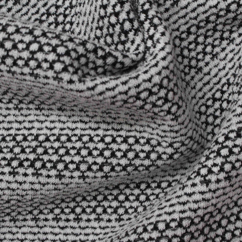 Black Diagonal-Diamond Jacquard