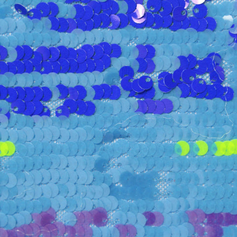 Blue Wavy-Sequin Knit, Polyester