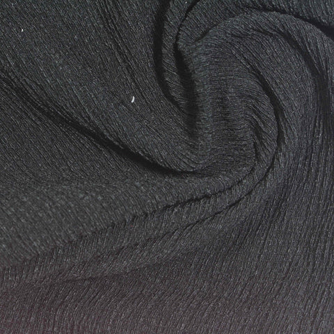 Black Textured Warp Knit, Polyester