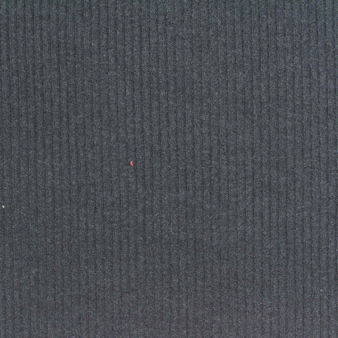 Brushed Polyester Viscose Stretch Rib Knit Fabric, 215 gsm, 130 cm — Grey