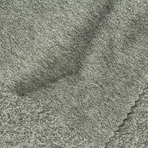 Dark Grey Marl Jersey Knit, Cotton-Poly, 140 gsm, 165 cm