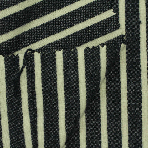 Navy Vertical-Stripe Woven, Cotton