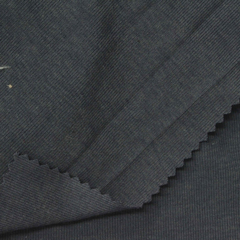 Charcoal Ribbed Rib Knit, Poly-Cotton