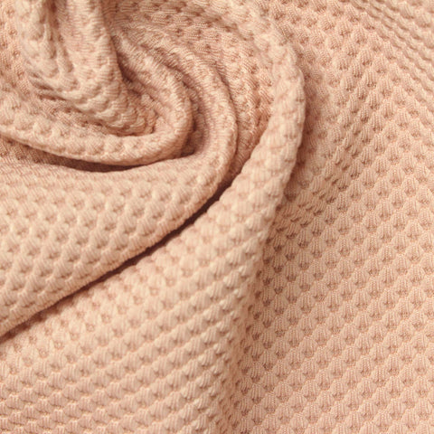 Blush Diamond Waffle Knit, Polyester