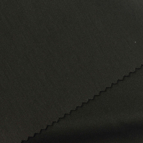 Polyester Viscose Stretch Scuba Knit Fabric, 270 gsm, 185 cm — Black