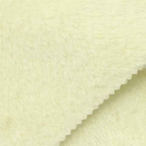Pale Yellow Plush Sherpa Fleece, Polyester