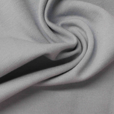 Polyester Stretch Interlock Knit Fabric, 315 gsm, 180 cm — Grey