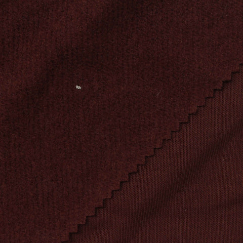 Cotton Polyester French Terry Fabric, 300 gsm, 170 cm — Brown