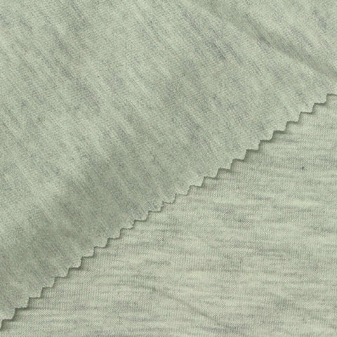 Light Grey Heathered-Marl Jersey Knit, Poly-Viscose, 170 gsm