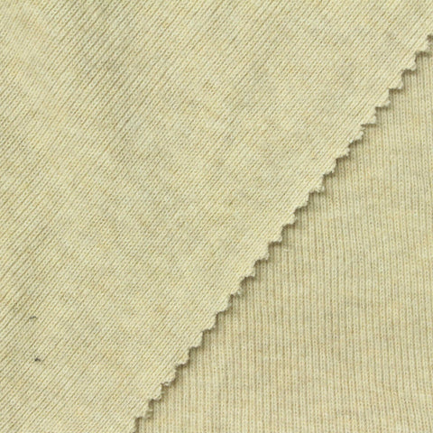 Cotton Polyester Rib Knit Fabric, 326 gsm, 125 cm — Beige