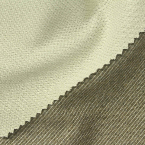 Khaki Diagonal-Stripe Interlock Knit, Polyester