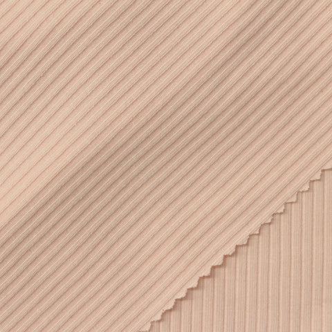 Cotton Polyester Stretch Rib Knit Fabric, 195 gsm — Pink, ref EF-279038
