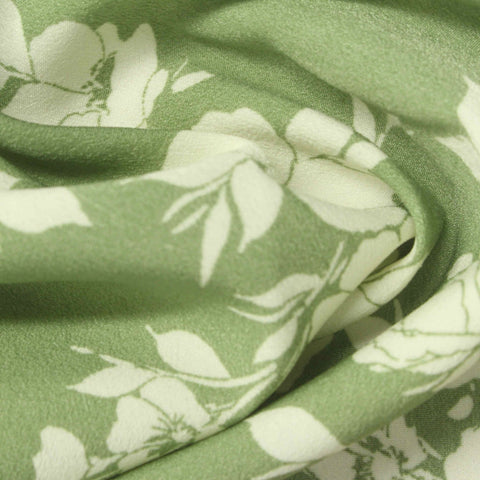 Cream Floral Woven, Polyester, 110 gsm