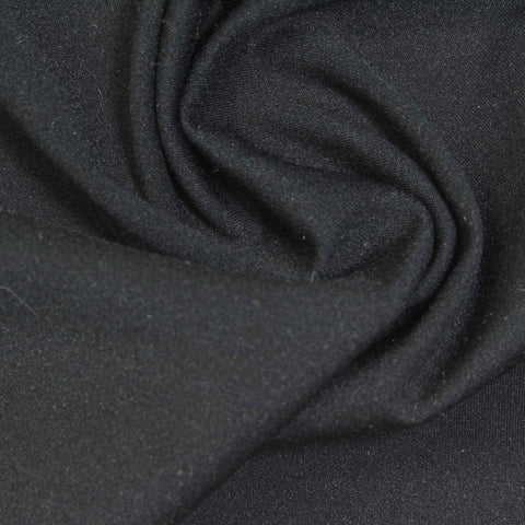 Nylon Stretch Interlock Knit Fabric, 230 gsm, 150 cm — Black