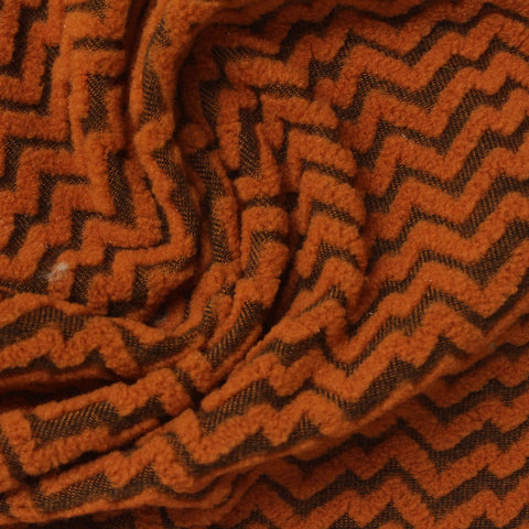 Orange Chevron Fleece, Polyester