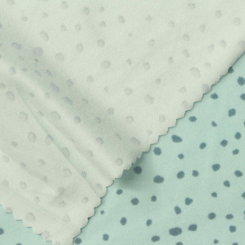 Printed Polyester Stretch Milk Silk Knit Fabric, 160 gsm, 152 cm — Green