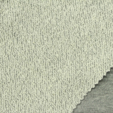 Heather Grey Marl French Terry, Cotton, 320 gsm