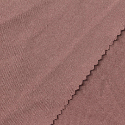 Brushed Polyester Stretch Sateen Fabric, 230 gsm, 155 cm — Brown