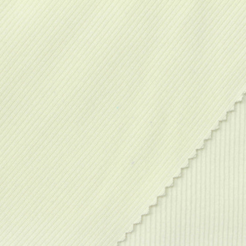 Cotton Stretch Rib Knit Fabric, 290 gsm, 150 cm — Beige