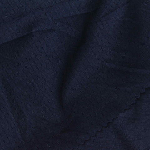 Navy Textured Waffle Knit, Polyester