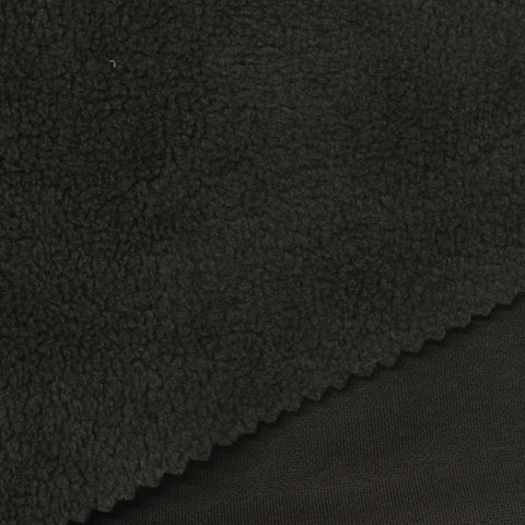 Dark Charcoal Rib Knit, Poly-Cotton