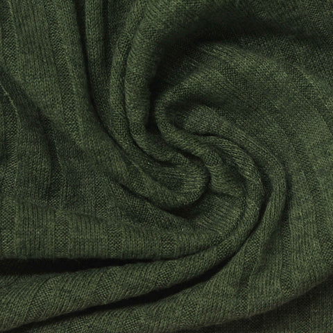 Polyester Stretch Rib Knit Fabric, 240 gsm — Green, ref EF-268295