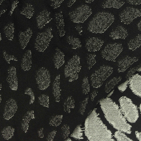 Off-White Textured Jersey Knit, Viscose-Poly