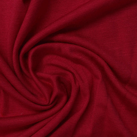 Deep Red Jersey Knit, Viscose