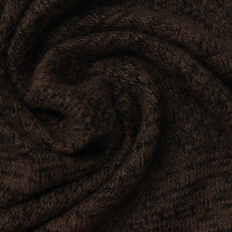 Dark Brown Marl Chunky Knit, 190 gsm