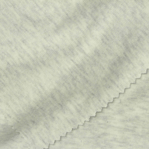 Light Grey Marl Rib Knit, Cotton-Viscose