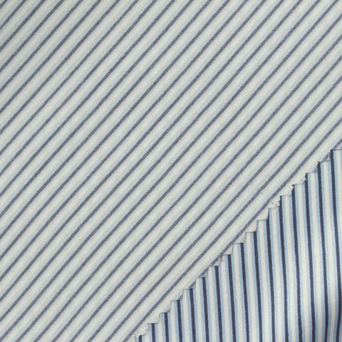 Blue Vertical-Stripe Satin, Polyester