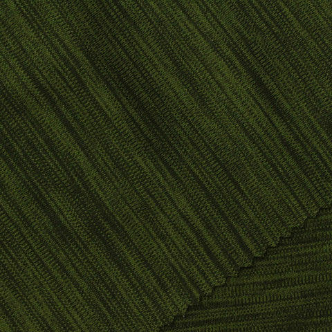 Olive Marl Interlock Knit, Polyester, 145 gsm