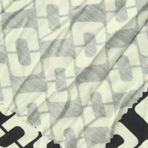 Black Geometric Knit, 240 gsm